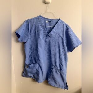 WonderWink Four-Stretch Scrub Top – Size large Blue